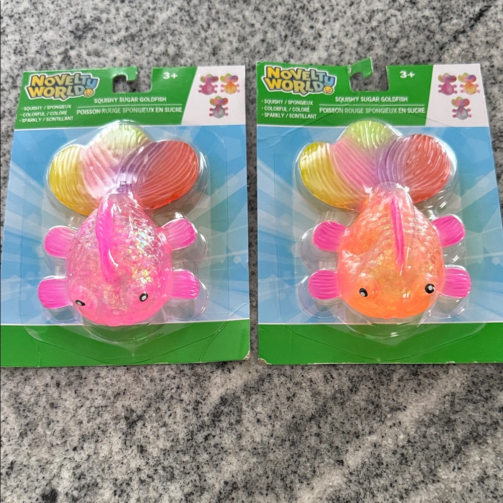 Novelty World Squishy Sugar Goldfish Toy - Pink & Orange viral, bloggers fav